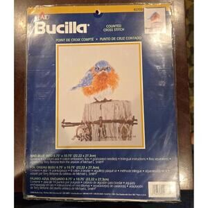 Bucilla Mad Blue Bird Counted Cross Stitch Kit 42733 Sealed NOS 2000